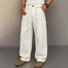 Men's Baggy Pants Wide Leg Pleated Dress Pants Slacks Casual  Trousers With Pockets,Cotton Work Pants