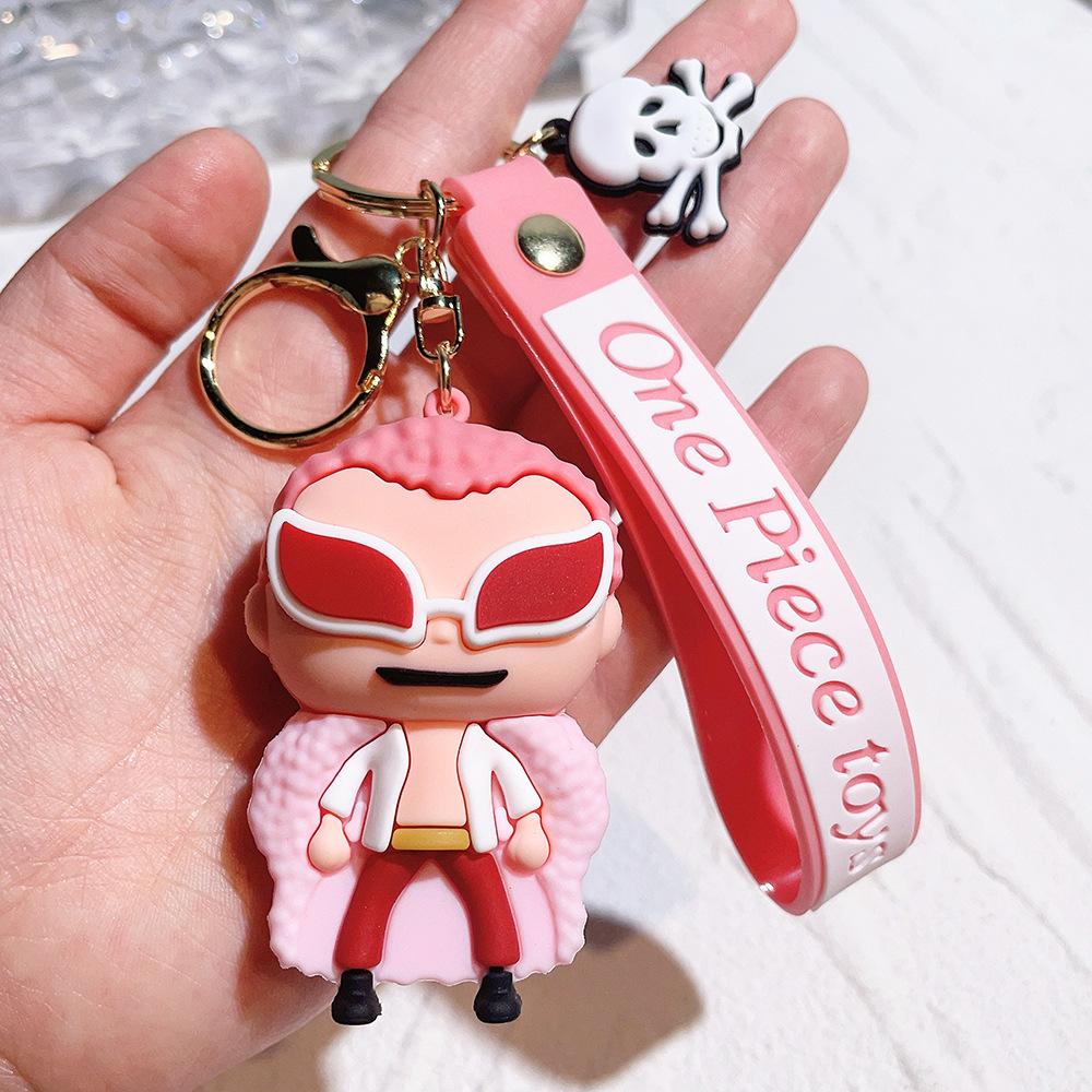 50Styles ONE PIECE Themed Keychain Cute Luffy, Roronoa Zoro, Silicone Toy Doll Key Chain Backpack Decor Small Gifts for Friends