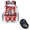 Tengen Toppa Gurren Lagann Anime Zaino per Studenti Borsa da Scuola Zaino da Escursionismo da Viaggio per Giorno per Uomini Donne Moda Borsa per Libri Borse a Spalla