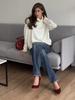 2025 Women's Autumn/Winter Solid Color High Neck Loose Knit Sweater