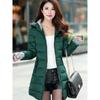 Mid-length Cotton-padded Jacket Women's Winter New Gloves Slim-fit Hooded Women's Down Padded Jacket