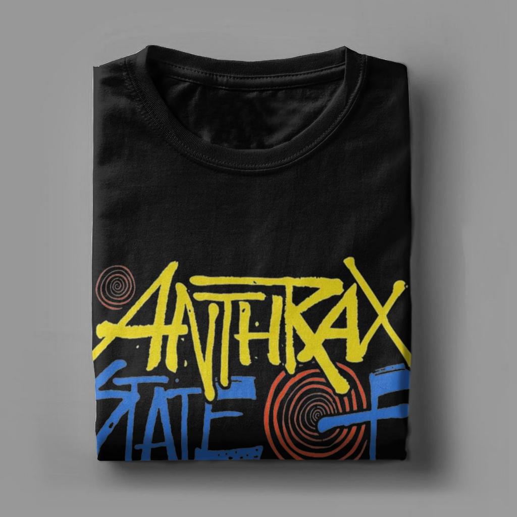 Anthrax Band T-Shirt für Herren Neuheit 100% Baumwolle T-Shirt Rundhals Kurzarm T-Shirt Druck Kleidung