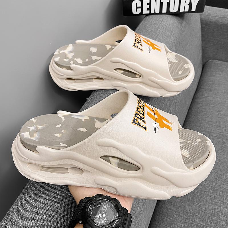 

Мужские стильные шлепанцы из ЭВА - Домашние и уличные пляжные душевые повседневные нескользящие сандалии - Весенне-летняя обувь с открытым носком 44-45 хаки