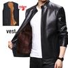 Men's Casual Autumn Leather Jacket - Middle-aged Plus Velvet Thick Style