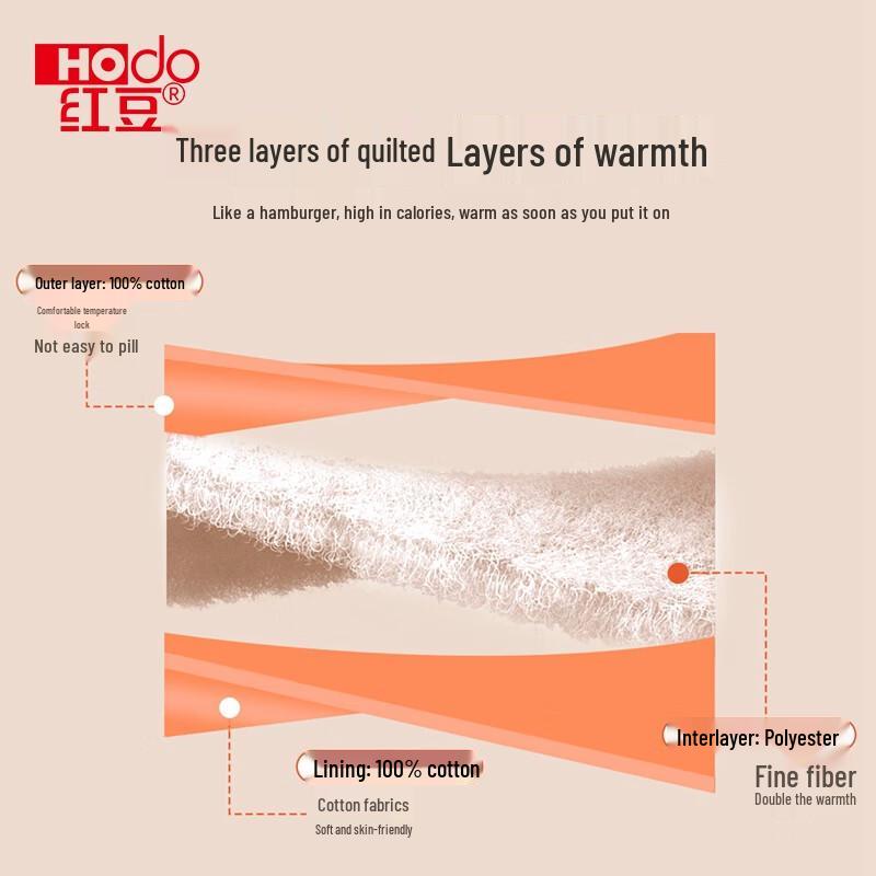 Hongdou Girls' Pure Cotton Air-Layer Thermal Leggings