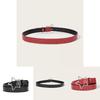 American Retro Pentagram Women Belt With Star Alloy Buckle For Casual Denim Accessory
