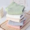 5 Pairs of Female Spring and Summer Thin Pure Color Massage Bottom Sweat Absorbing Sports Boat Socks