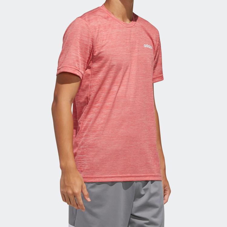 adidas T Shirts Men's Pink Crew Neck Moderate Straight Fit FL0328-