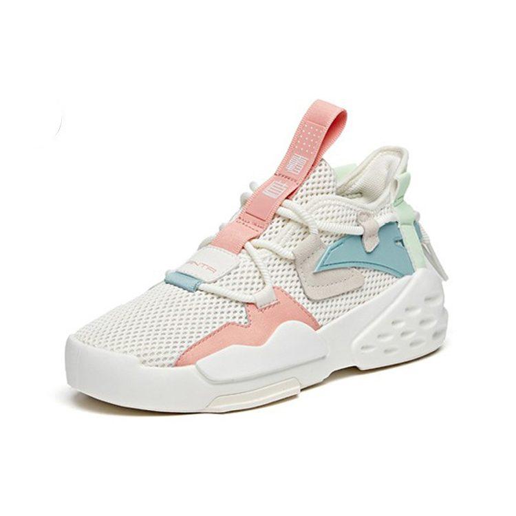 Anta Bastard 6 Slip Resistant Cushioning Abrasion Resistant Low Top Skateboard Shoes Women's White Pink 122028086-2