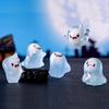 6PCS Halloween Decorations Glow In The Dark Statues Fairy Garden Accessories, Halloween Miniatures Resin Ornaments, Mini Glowing Resin Decor
