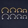 5Pcs G23 Titanium 16G CZ Tragus Eyebrow Piercing Body Jewelry Labret Lip Ring Stud Earrings Septum Nose Rings Internal Thread