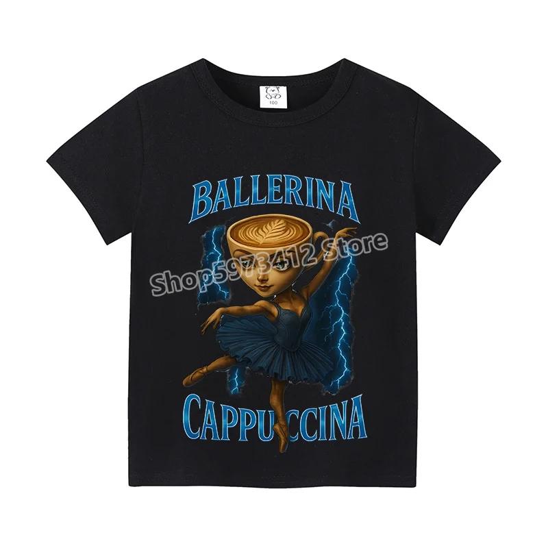 

Итальянский Бред Детские Футболки Забавная Футболка с Мультяшным Принтом Тунг Тунгтунг Сахур Детская Повседневная Одежда Топы с Короткими Рукавами Одежда для Мальчиков 150