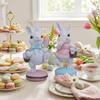 1 Pair Colorful Cake Rabbit Figurine Resin Craft Bunny Sculpture  Window Display