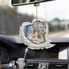 Creative Angel Wings Acrylic Car Hang Decoration Fun Cartoon Style For Vehicles