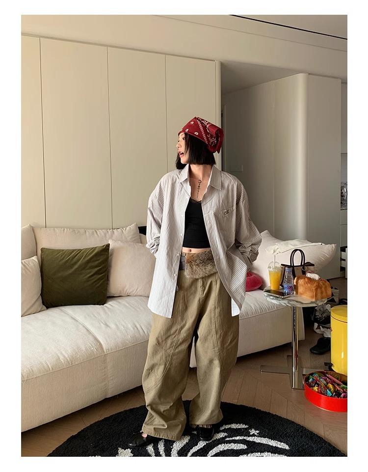 2024 Unisex Retro Scimitar Silhouette Wide-Leg Casual Overalls