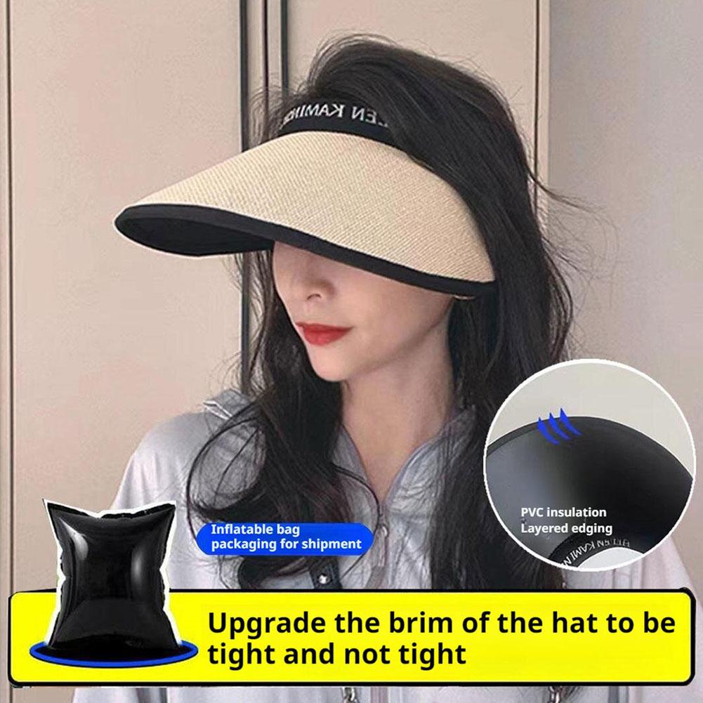 Summer Straw Hat For Women Foldable Wide Large Brim Hat Beach Bowknot UV Hat Chapeau Sun Travel H1D1