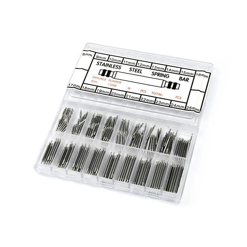 270pcs/set Strainless Steel Spring Bars 8mm - 25mm Watchband Strap Belt Repair Tools Pin Watch Accessories