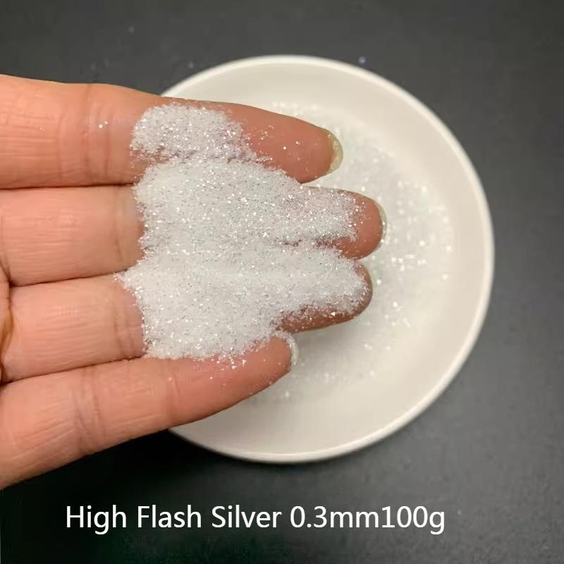 100g/500g Seven Colors Glitter Powder Glitter Silver Powder Artistic Paint Handicrafts Paper Printing Glittering Decoration