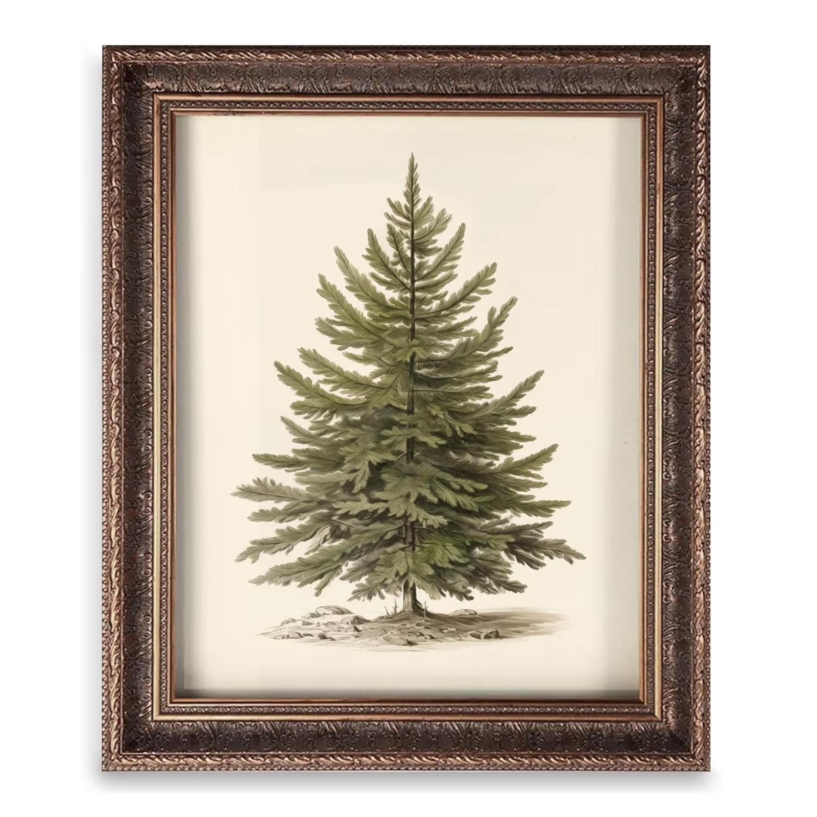 

Christmas Rustic Mural 20*25CM Unframed Canvas Holiday Festive Home Decor Ornament Unique Xmas Wall Art Gift Enthusiast Ornament One Size