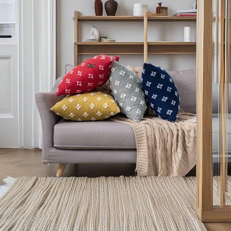 Nordischer Stil Sternen-Jacquard Baumwoll-Kissenbezug: Schlafzimmer-/Sofakissen für die Taille