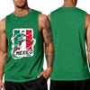 Men Sleeveless Tank Top Soccer Player Graphic Print Athletic Sportswear Casual Summer Shirt for Outdoor Activities Gym Training