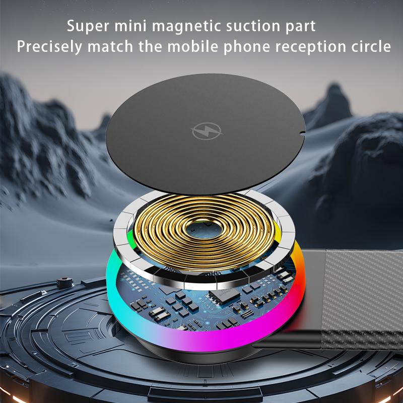 Car Magnetic GPS Phone Holder Stand 15W Wireless Charger Cellphone Bracket For Magsafe iPhone 17~12 Pro Max Fast Charging Mount