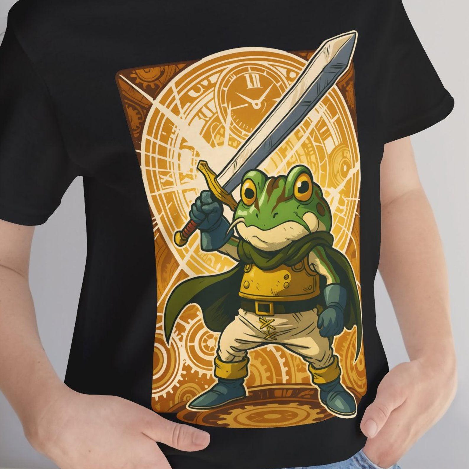Frog Chrono Trigger Tee: Retro JRPG | SNES T shirt | 16bit Video Game Tee | Gamer Shirt 3XL