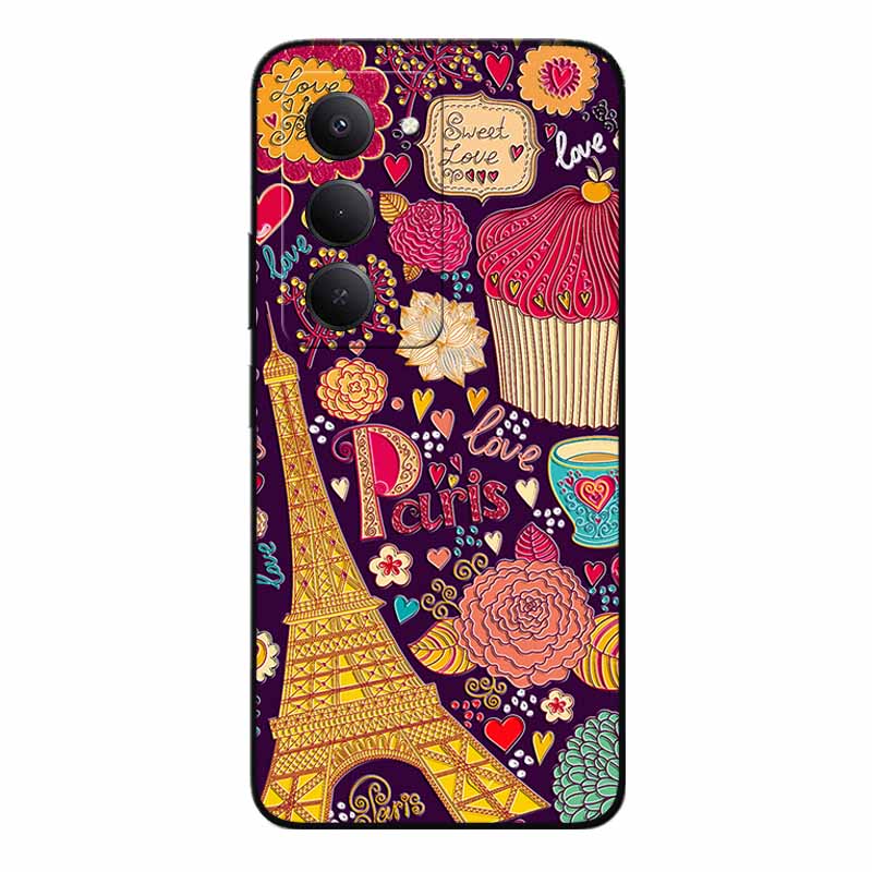 3D Emboss Cases For Redmi 15 5G 4G Relief Emboss Soft Silicone Back Cover For Xiaomi Redmi15 Flower Relief  Funda Redmi 15 4G 5G