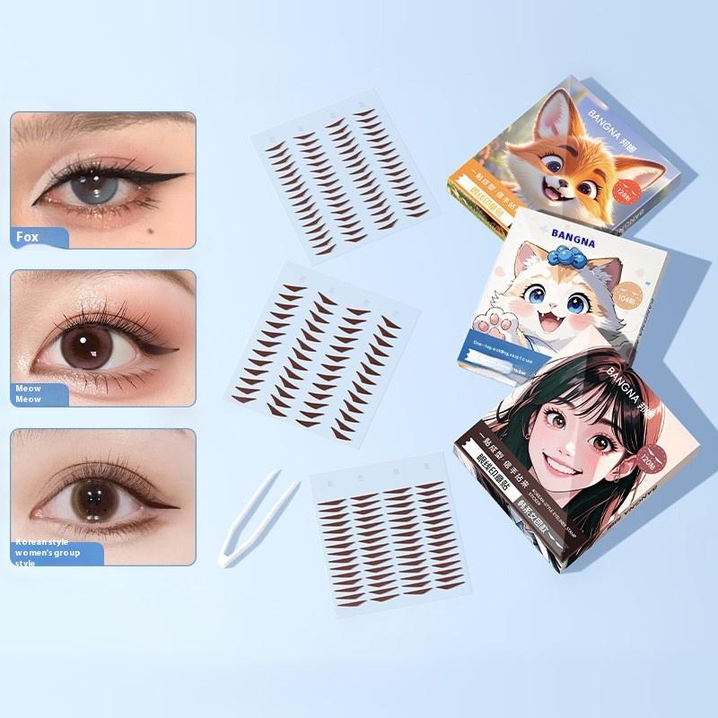 104/120/128Pcs Eyeliner Seal Sticker Water Resistant Sweat Resistant Fitting Swollen Eye Blister Adjusting Eye Eyeliner Patch
