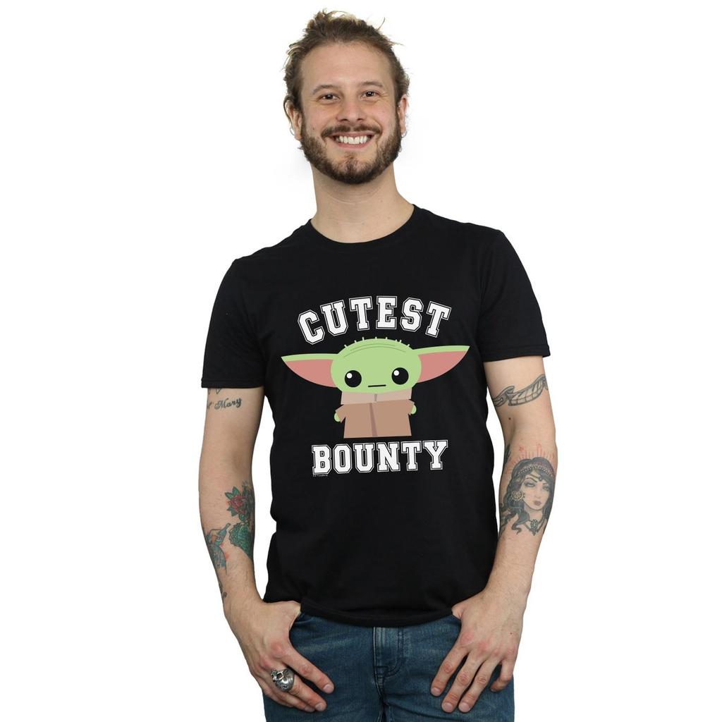 STAR WARS Mens The Mandalorian Cutest Bounty T-Shirt