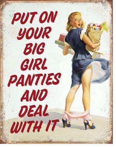 

Ephemera Put Your Big Girl Panties On Retro Humor Funny Wall Decor Metal SignAluminum 20x30cm（7.8x11.8inch）