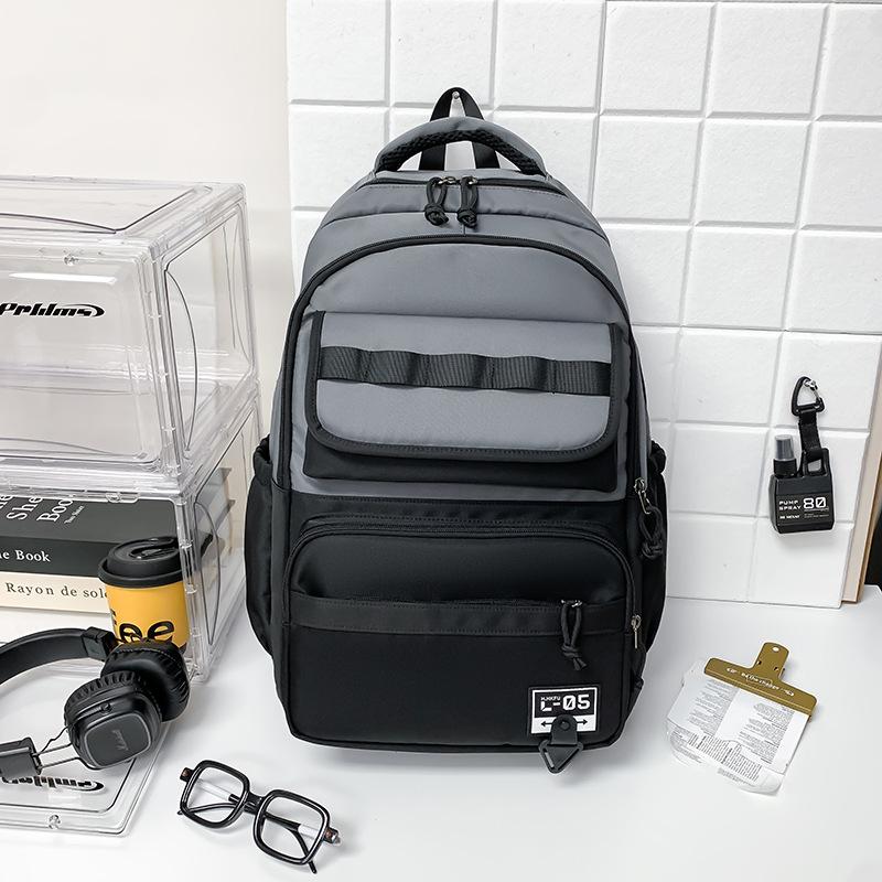 Schoolbag1011 New Japanese College Student Backpack Men's Travel Backpack Junior High School High School Students Large Capacity Multi-layer Schoolbag