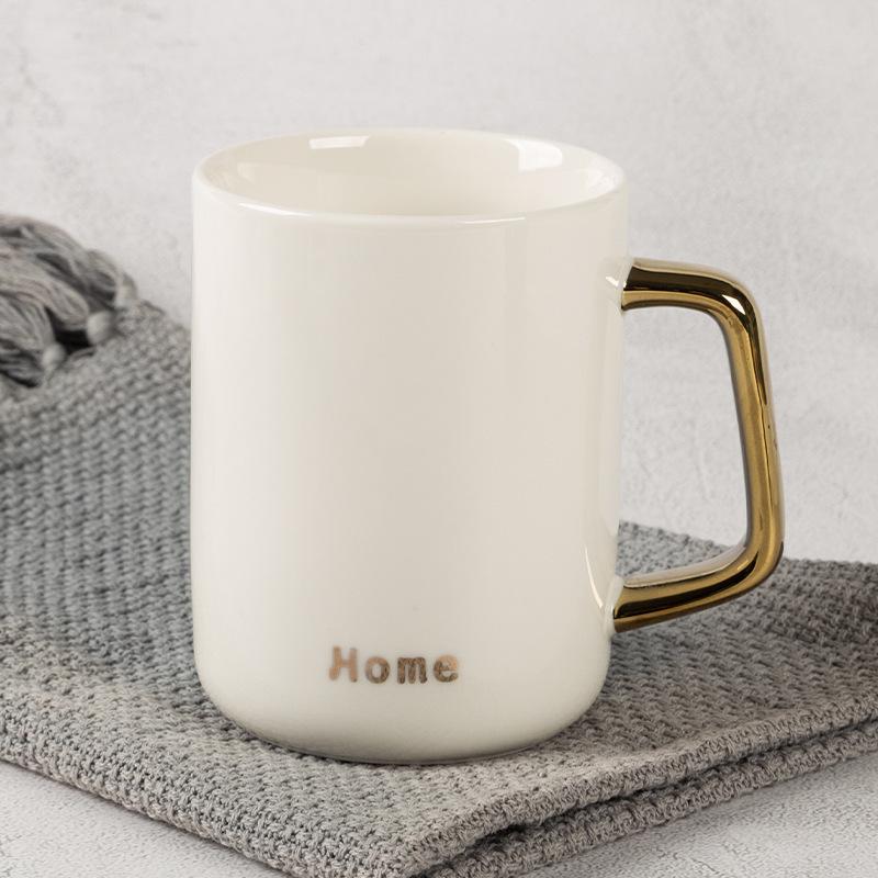 European Ceramic Cup Creative Mug Household Gold-Plated Couple Pair Cup Water Cup Coffee Cup Gift Customization