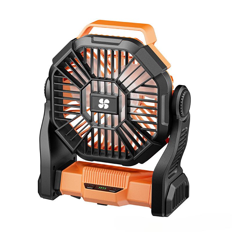 Charging+lighting+fan 3 In 1 Electric Camping Fan, Portable Tent Fan with LED Lantern Suitable for Barbecue or Travel Operation Fan