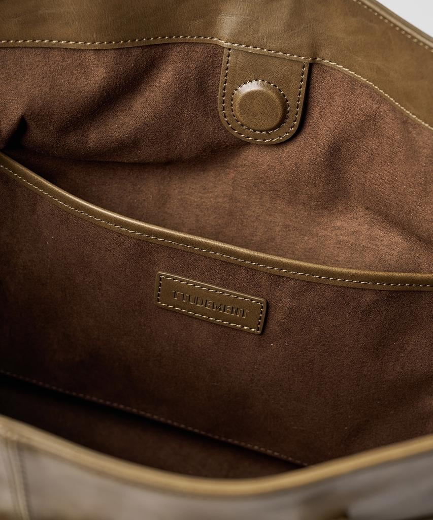 Ttudement Classic Belt Square Bag Brown