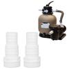 2pcs Pool Pump Hose Adapter 1‑1/2inch Male Thread Plastic Pool Filter Hose Adapter for Replacement