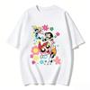 2026 Sommer Niedliche Powerpuff Girls Familien-Matching T-Shirts Cartoon-Druck Baumwoll-T-Shirts Lässige Kurzarm-Oberteile für Kinder und Erwachsene