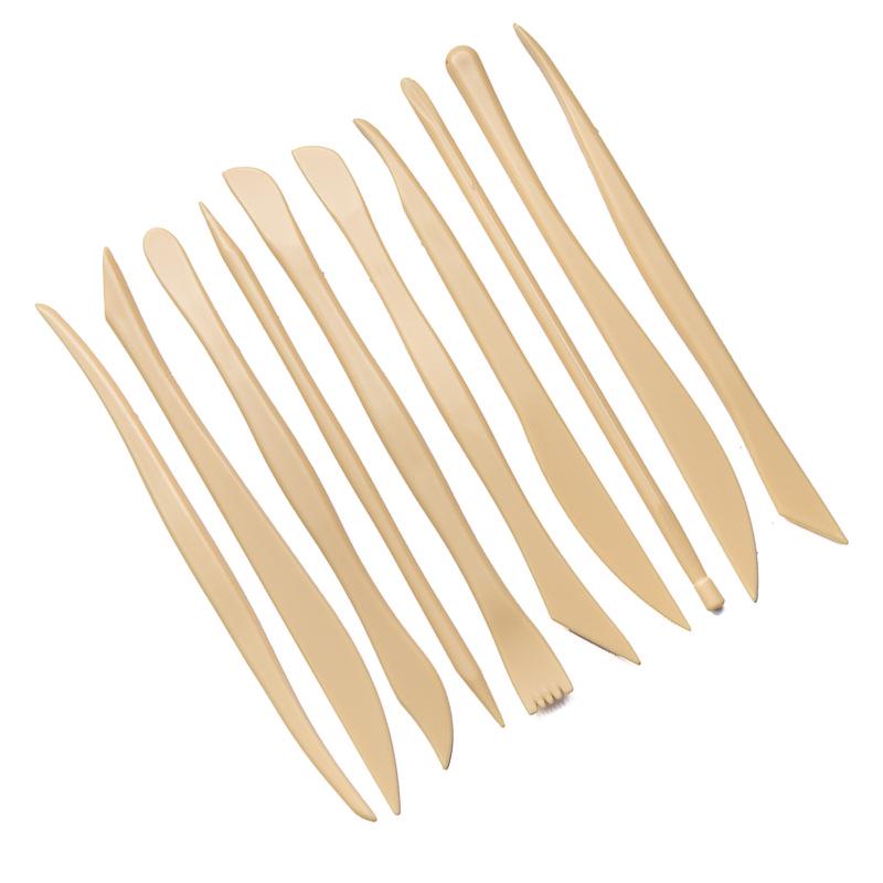 10-Piece Pottery & Sculpture Tool Set for Clay, Cake, & Fondant Crafting