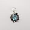 Sky Blue Topaz Gemstone 925Sterling Silver Jewelry Designer Pendant 1.37" For Mother's Day Gift CP-40-7