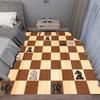 Chess Pattern Carpet Mat Rug King Queen Rook Bishop Knight Pawn Theme Game Living Room Area Rug Protection