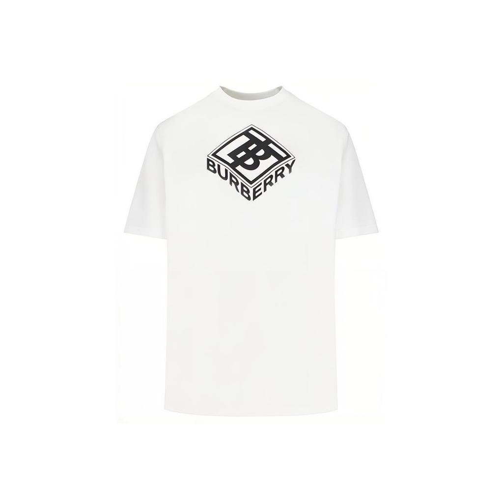 Burberry T Shirts Unisex White Crew Neck Moderate 80218321