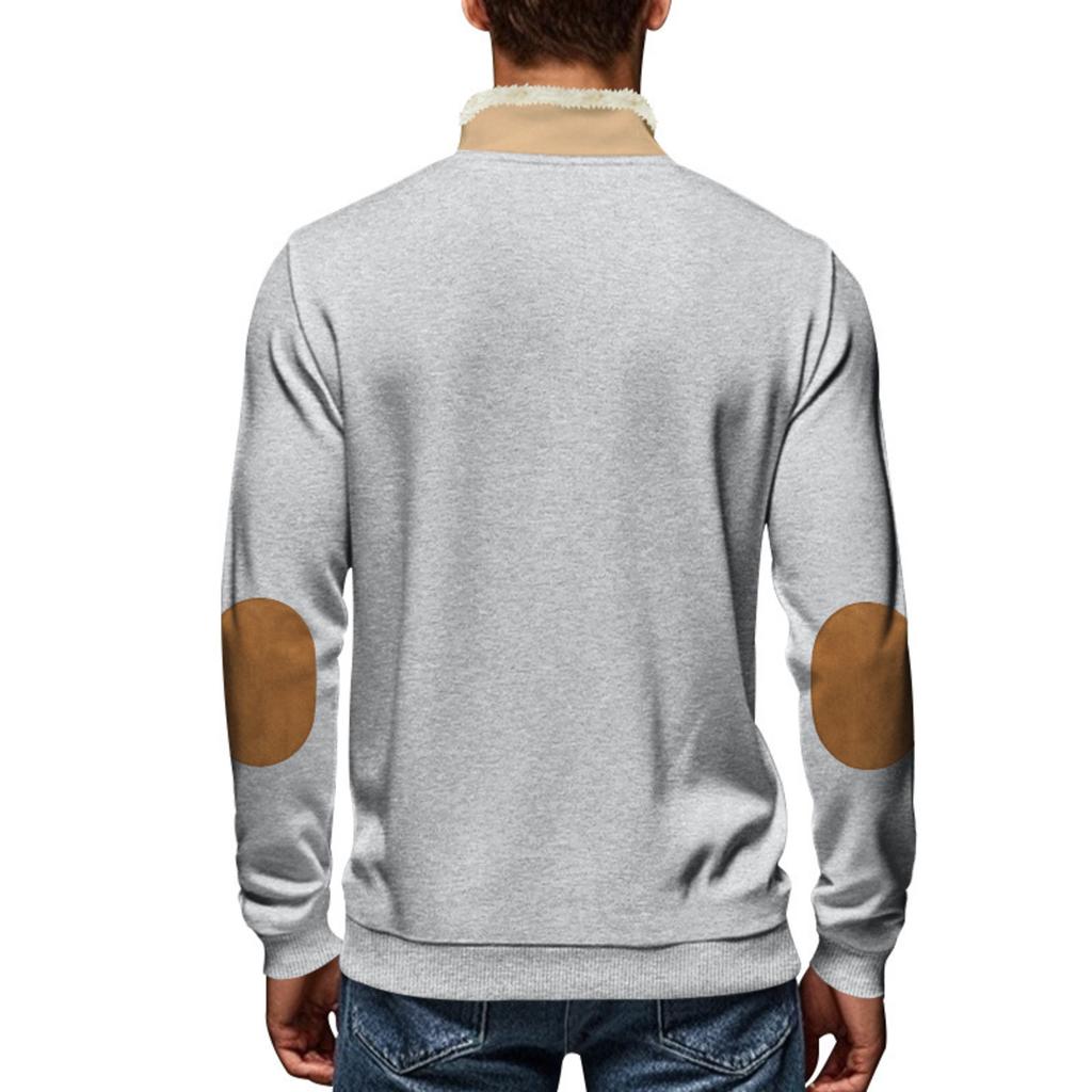 Men's Half Zip Stand Collar Sweatshirt for Outdoor Sports Casual Wear