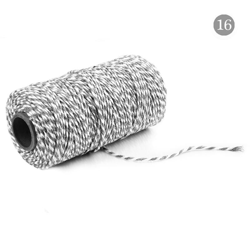 100 Meter 2 mm Baumwoll-Bäckerschnur, Baumwollkordel, Seil für Heimdekoration, handgefertigte Weihnachtsgeschenkverpackung, Basteln, DIY-Geschenkpapier