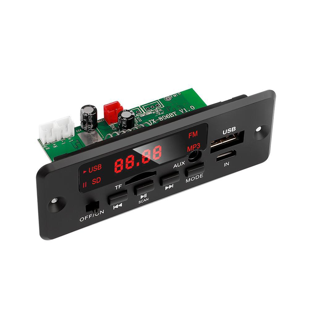 25W+25W Amplifier Bluetooth MP3 Decoder Board Handsfree Car FM Radio Module Support Racording TF USB AUX MP3 Player DC 6V 12V