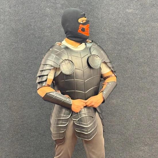 Medieval Dark Drake Knight Full Armor Suit Full Body Knight Cosplay LARP Costume with Cuirass, Pauldrons Greaves.