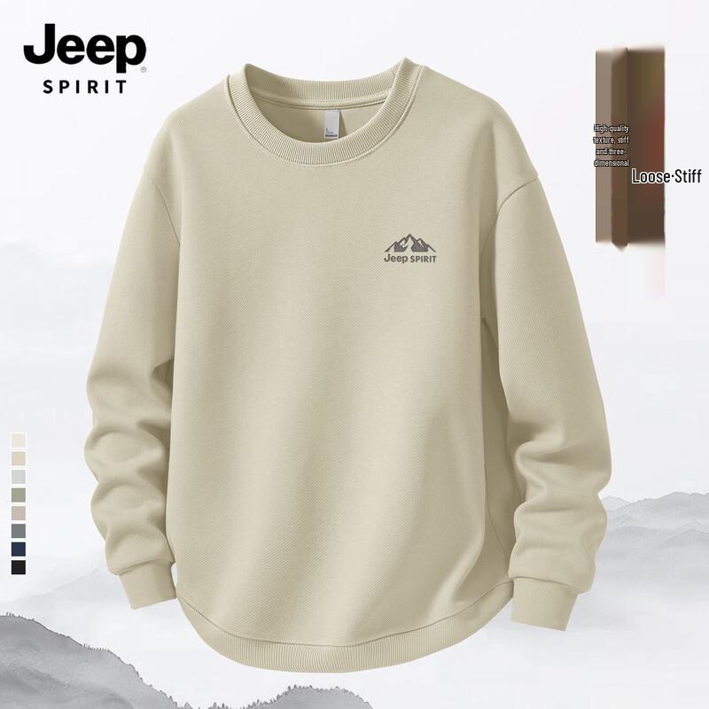JEEP SPIRIT Men's 2025 Pullover Casual Sweatshirt