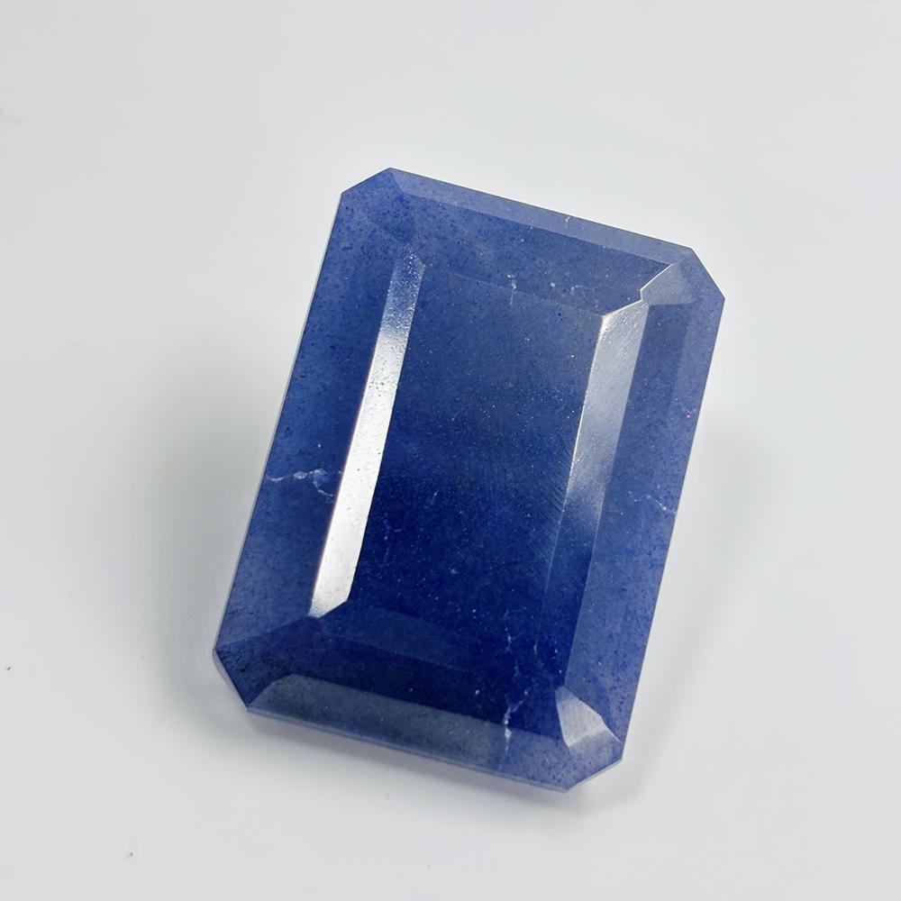 Natural Blue Tanzanite Loose Gemstone 300 ct Emerald Cut Flawless for Jewelry Making and Crafts