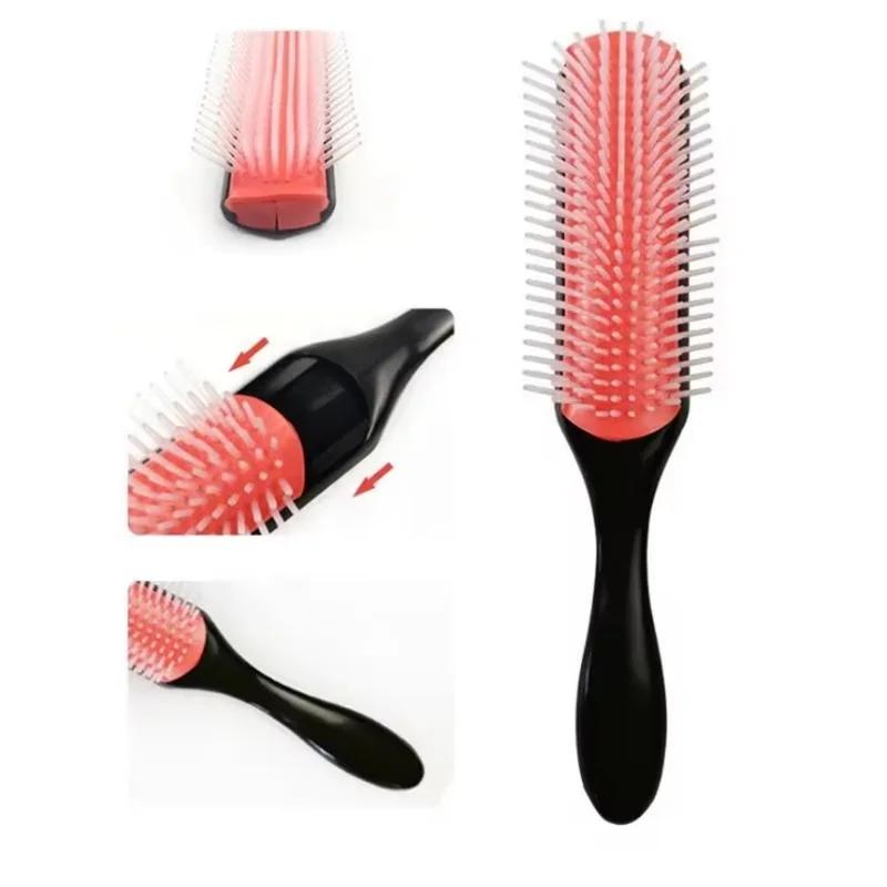 Spazzola Denman a 9 file per donna districante per lo styling spazzola per capelli massaggiante per il cuoio capelluto parrucchiere da salone pettine per capelli lisci ricci bagnati
