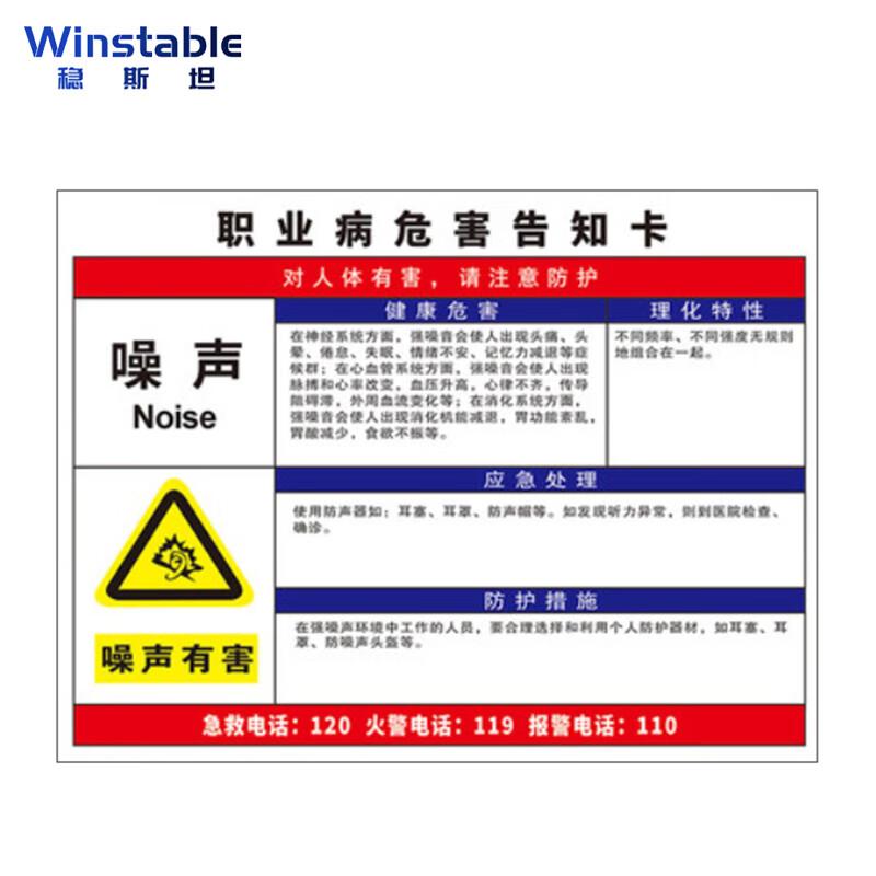 WST173 Industrial Occupational Hazard Warning Sign 30x40 cm