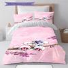 Diddl Pattern Bedding,Quilt Set Quilt Cover Pillowcase Home Birthday Gift (1 * Duvet Cover + 2 * Pillowcase, Without Core)
